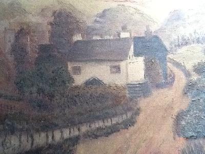 W.H. Capel - Two Old Primitive Oil Paintings, Sheep and Cottages 1908 & 12