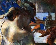 Degas At the Mirror Print
