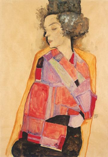egon schiele Die Träumende (Gerti Schiele) print