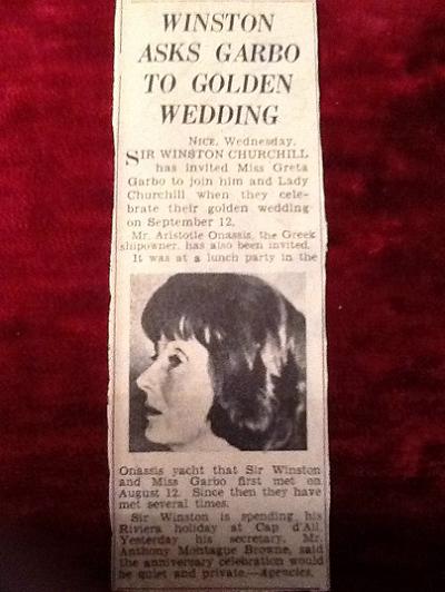 Greta Garbo,  Vintage Newspaper Clippings