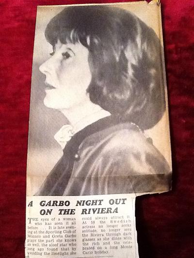 Greta Garbo,  Vintage Newspaper Clippings