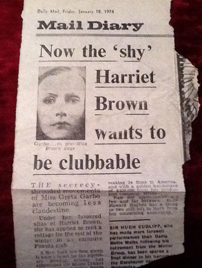 Greta Garbo,  Vintage Newspaper Clippings