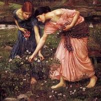John William Waterhouse - Gather Ye Rosebuds While Ye May Fine Art Print