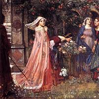 John William Waterhouse - The Enchanted Garden Fine Art Print