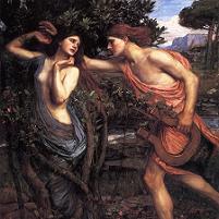 John William Waterhouse - Apollo and Daphne Fine Art Print