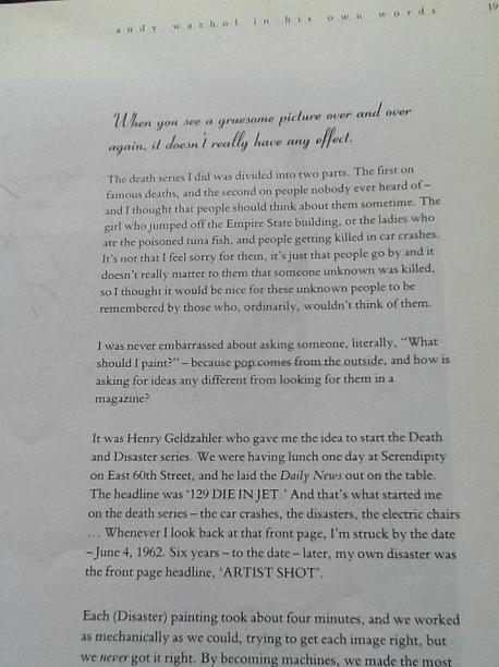 Andy Warhol In His Own Words Paperback Book. Andy Warhol with Dolly Parton