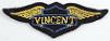 vincent wings embroidered patch