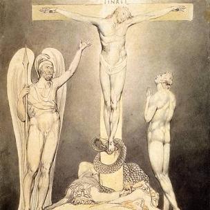 william blake michael foretells the crucifix  print